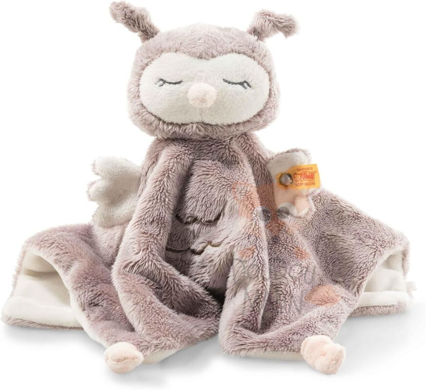 Steiff - ollie chouette - plat marron blanc 25 cm 